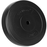 Halterschijf 20 kg - zwart bitumen met beton - 29 mm stang diameter