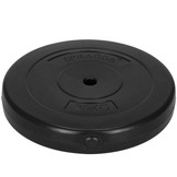 Halterschijf 20 kg - zwart bitumen met beton - 29 mm stang diameter