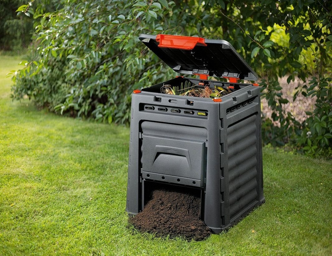 Tuin composter 320 L - zwart compostvat - 65x11x77 cm