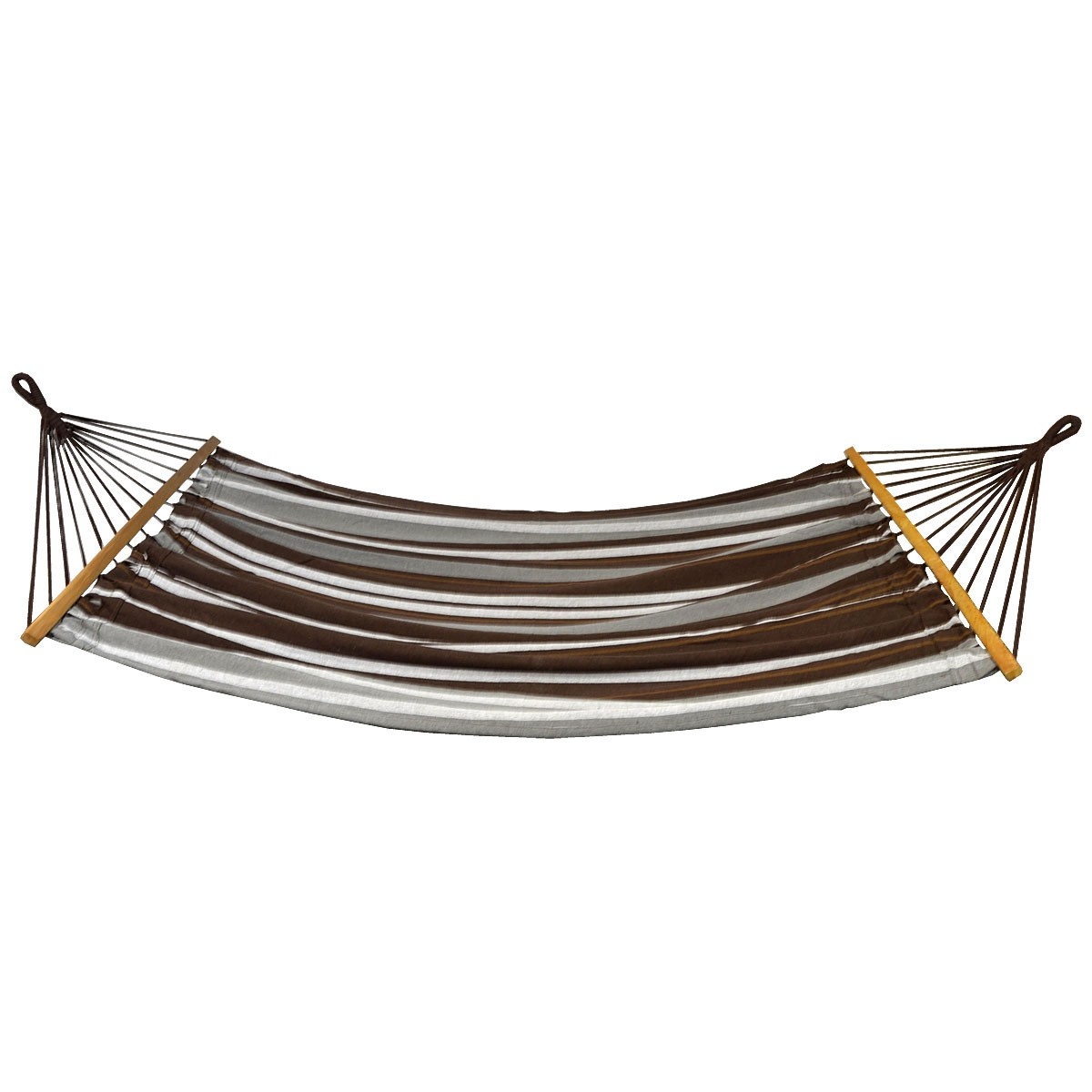 Hangmat 2-persoons - 200x150 cm - bruin gestreept