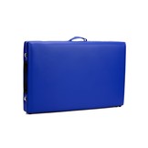 Houten massagetafel - 2-delig - blauw - opvouwbaar