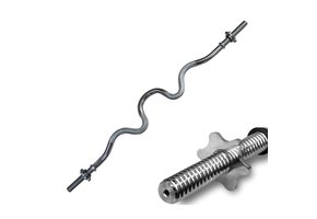 Halterstang - curlstang - met nek vorm - 120 cm - 28 mm