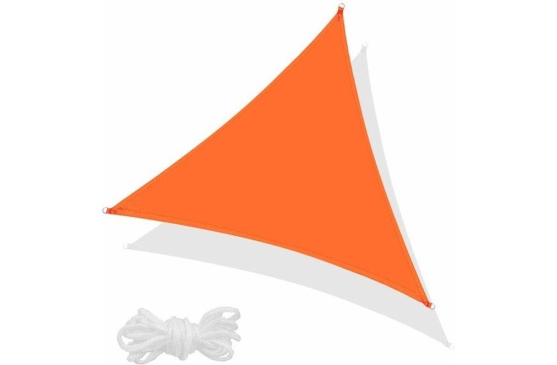 Schaduwdoek tuin 3.5x3.5x3.5 m - tuindoek - terras buiten - oranje - driehoek - waterbestendig