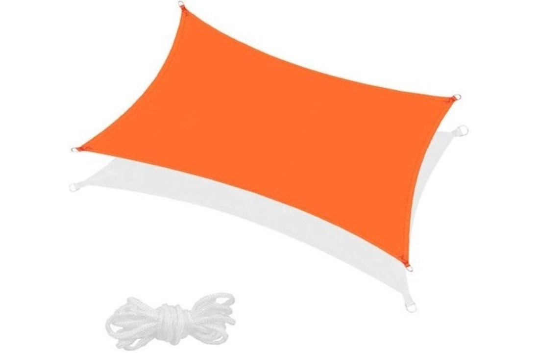 Schaduwdoek tuin 4x3m - tuindoek - terras buiten - oranje - rechthoekig - waterbestendig