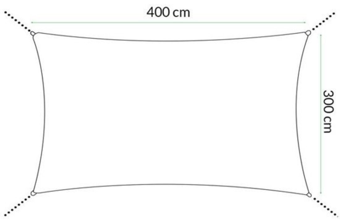 Schaduwdoek tuin 4x3m - tuindoek - terras buiten - oranje - rechthoekig - waterbestendig