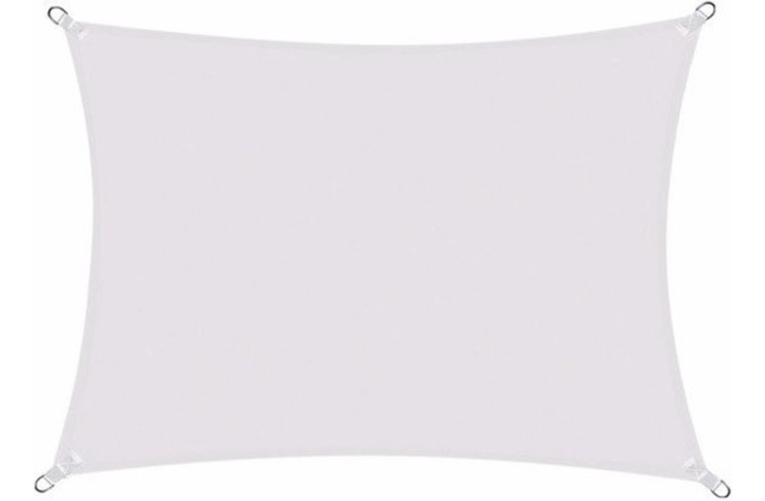 Schaduwdoek tuin 3x2m - tuindoek - terras buiten - mat wit - rechthoekig - waterbestendig