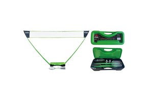 Badmintonset voor strand en tuin in koffer