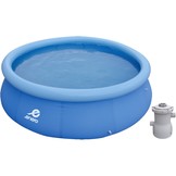 Opblaaszwembad blauw 300 x 76 cm met pomp - Rond zwembad