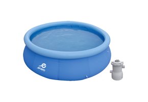 Opblaaszwembad blauw 300 x 76 cm met pomp - Rond zwembad