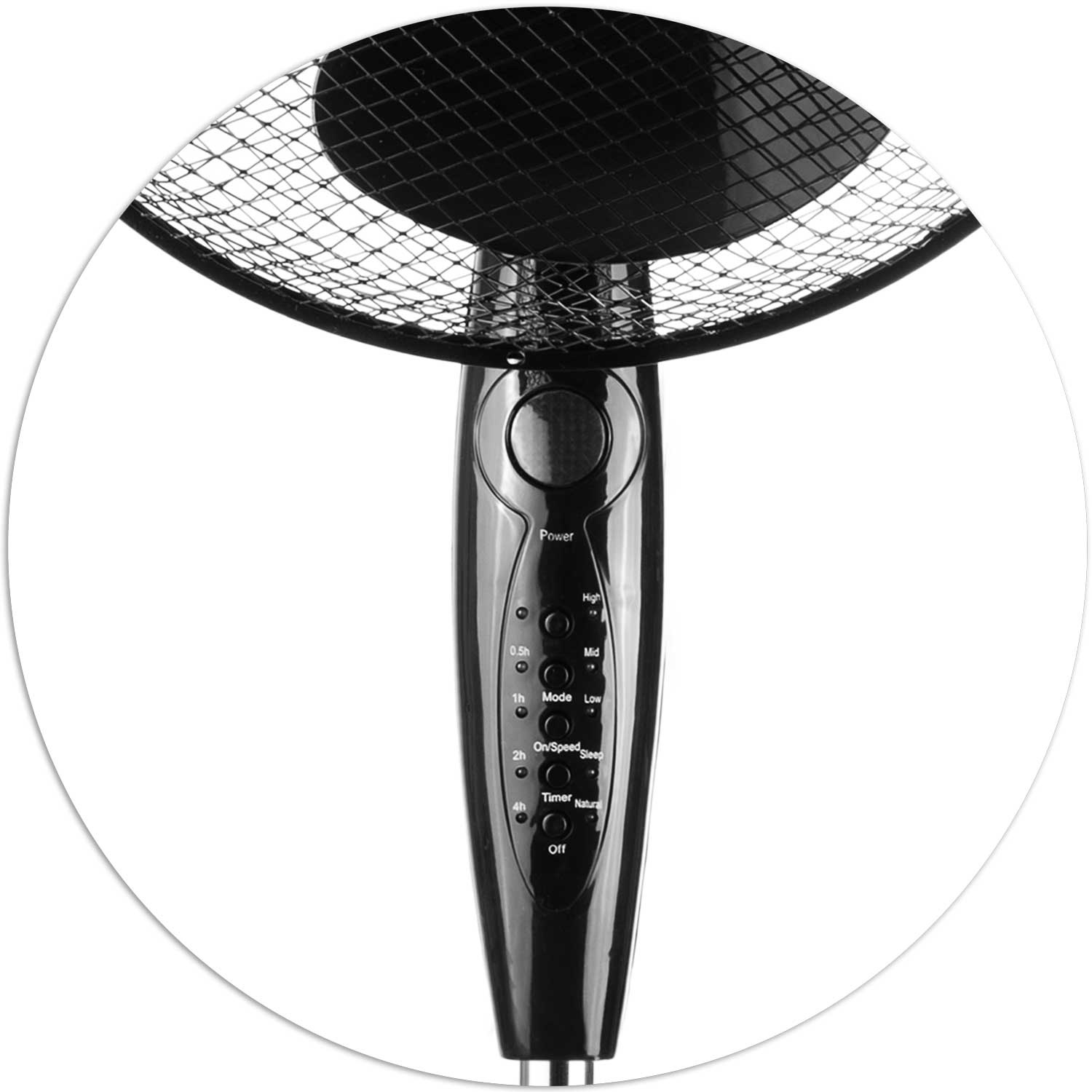 Ventilator staand - Vloerventilator met afstandsbediening - Zwart