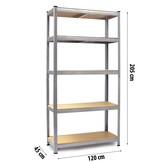Stellingkast 205 x 120 x 45 - Opbergrek - Verzinkt