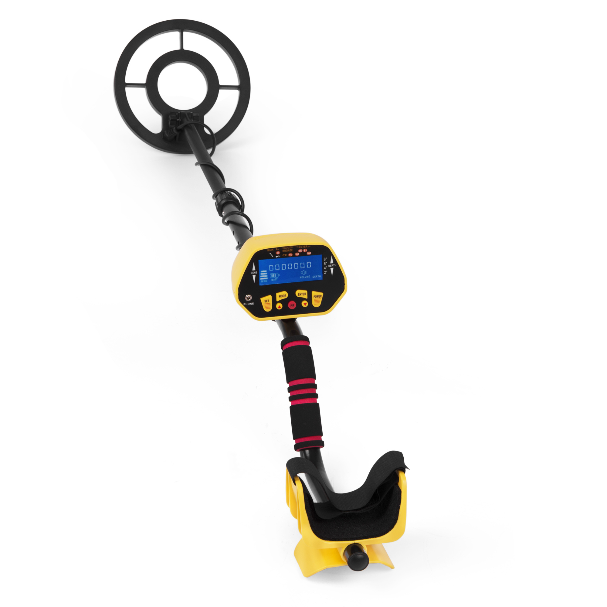 Metaaldetector met display - Waterdichte spoel 21,5 cm - Verstelbaar