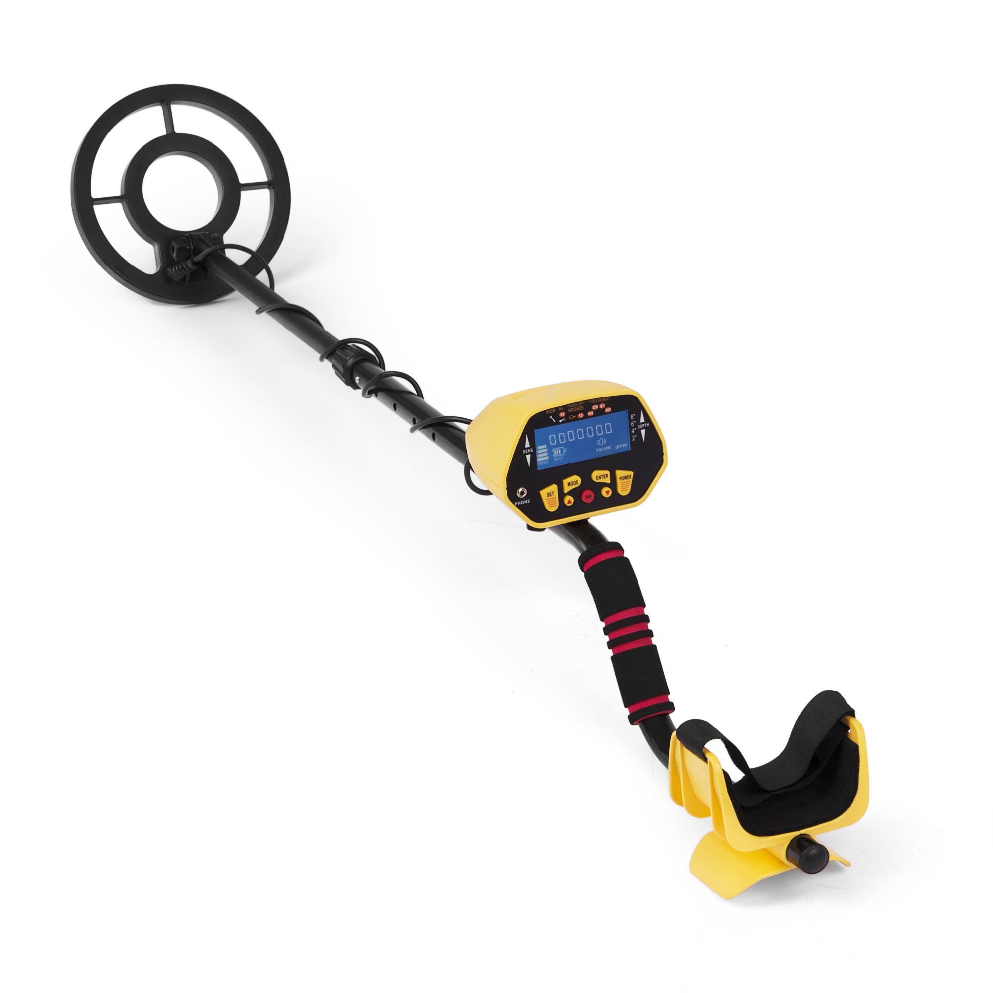 Metaaldetector met display - Waterdichte spoel 21,5 cm - Verstelbaar