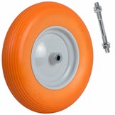 Kruiwagenwiel tubeless 4.00-8 - diameter 40 cm - Oranje/Wit