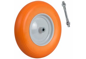 Kruiwagenwiel tubeless 4.00-8 - diameter 40 cm - Oranje/Wit