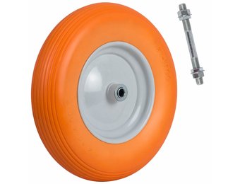 Kruiwagenwiel tubeless 4.00-8 - diameter 40 cm - Oranje/Wit