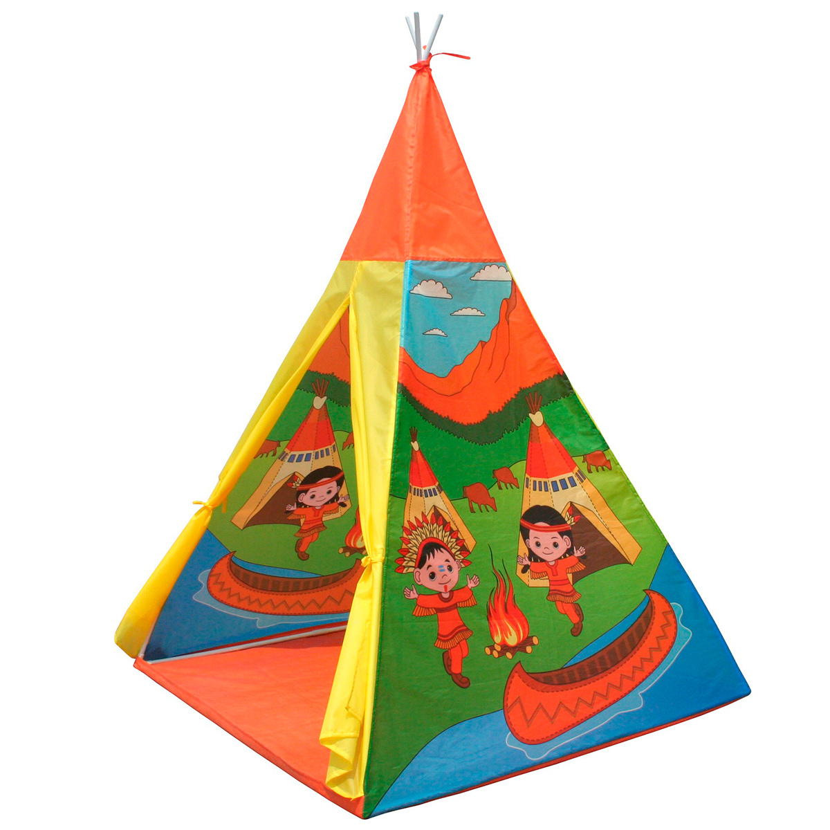 Tipitent speeltent 100x100x135 cm - Indianen Wigwam