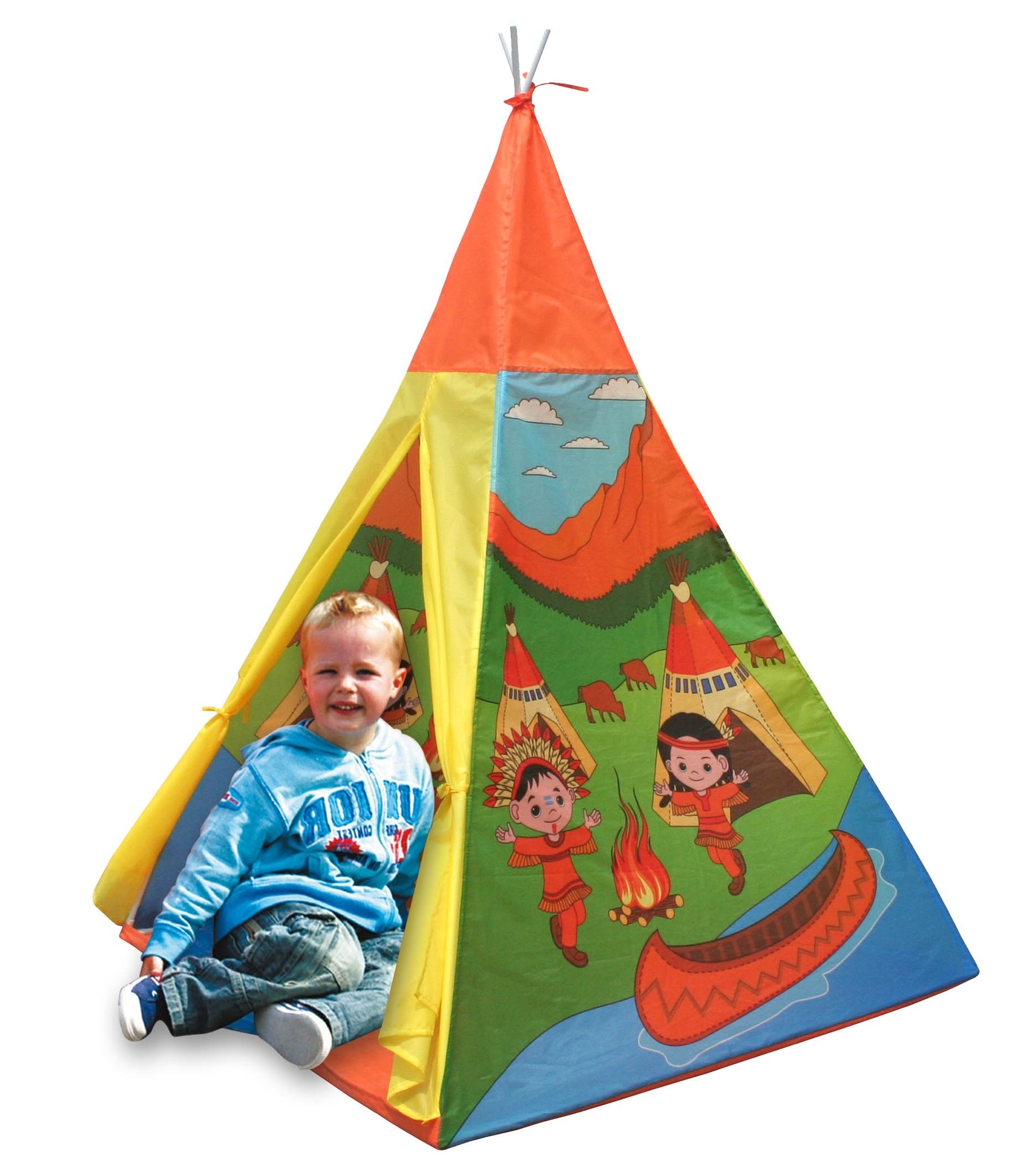 Tipitent speeltent 100x100x135 cm - Indianen Wigwam
