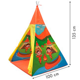 Tipitent speeltent 100x100x135 cm - Indianen Wigwam