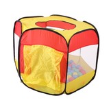 Tent met ballenbak + 100 ballen - 90x90x70 cm - Rood-Geel