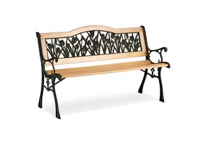 Tuinbank 24x74x48 cm - Tulpen patroon - Houten Bank