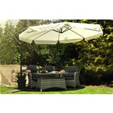 Zweefparasol groot - 350 cm - Beige - Opvouwbare Parasol