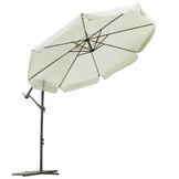 Zweefparasol groot - 350 cm - Beige - Opvouwbare Parasol