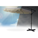 Zweefparasol groot - 350 cm - Beige - Opvouwbare Parasol