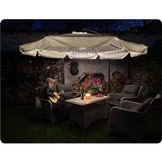 Zweefparasol groot - 350 cm - Beige - Opvouwbare Parasol