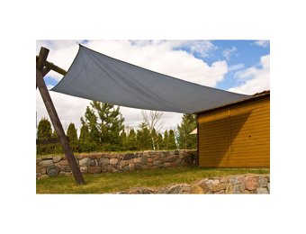 Zonnezeil 400x300 cm Grijs - Rechthoek - Universele Zonwering