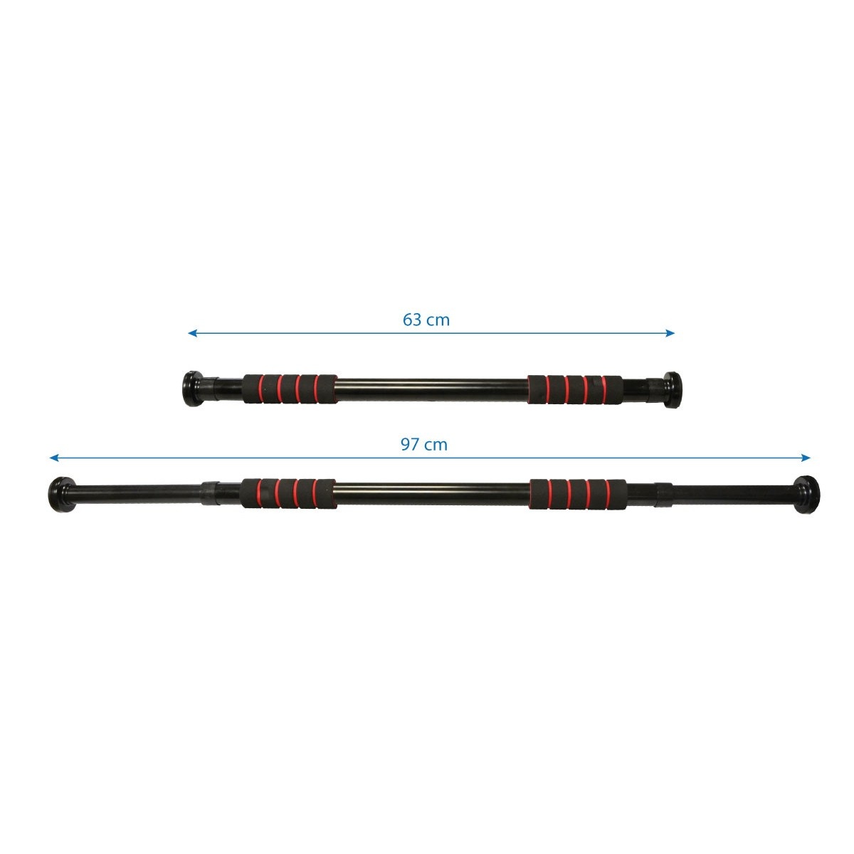 Pull up bar 65-100 cm - Optrekstang Zwart - Krachttraining