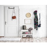 Staande kapstok 180cm - Staal – Wit