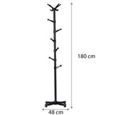 Staande kapstok 180cm - Staal - Zwart