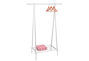 Kledingrek met legplank - Wit - 107x64,5x150