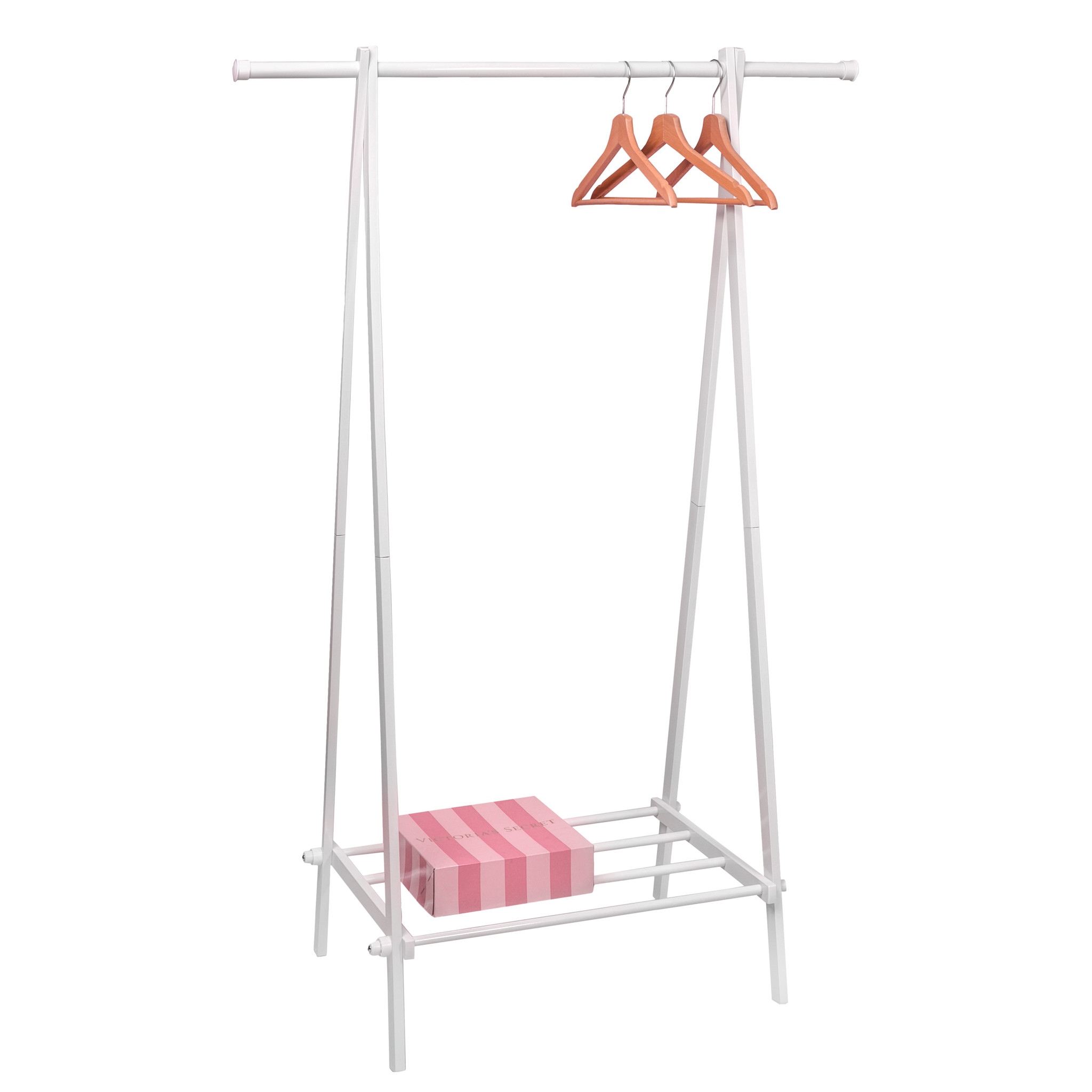 Kledingrek met legplank - Wit - 107x64,5x150