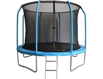 Trampoline - 244 cm - met ladder & veiligheidsnet - blauw