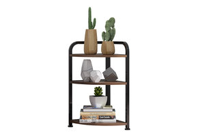 Hoekkast 3 planken – 32x32x60,5 cm – Hout – Bijzettafel