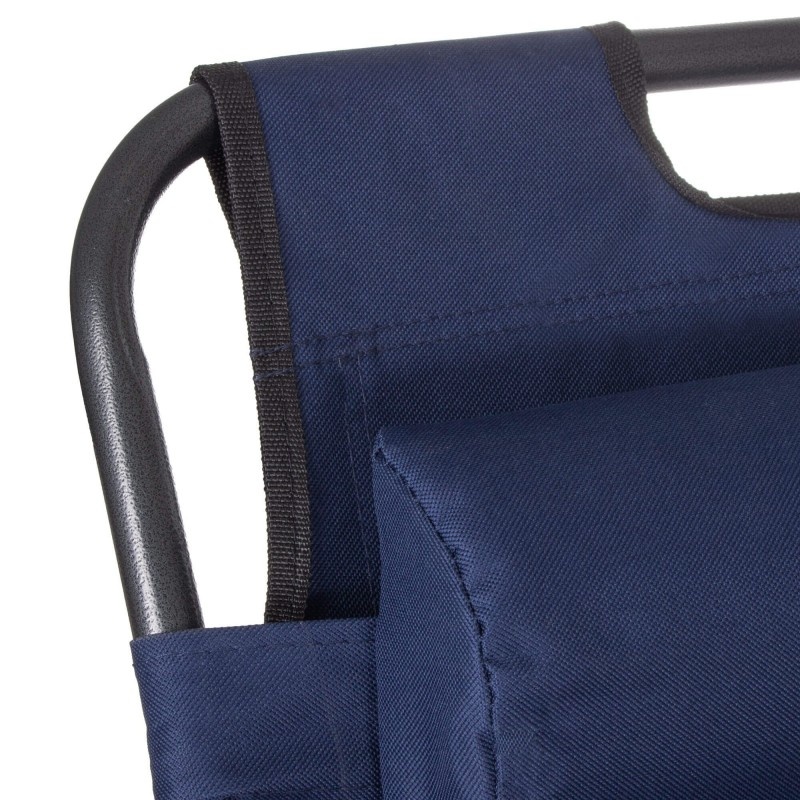 Ligstoel verstelbaar met hoofdsteun - Marineblauw – Tuinstoel