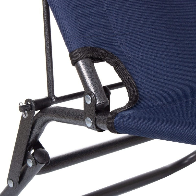 Ligstoel verstelbaar met hoofdsteun - Marineblauw – Tuinstoel