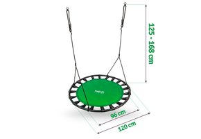 Nestschommel XXL Groen - 120 cm - Extra sterk