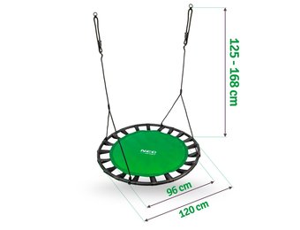 Nestschommel XXL Groen - 120 cm - Extra sterk