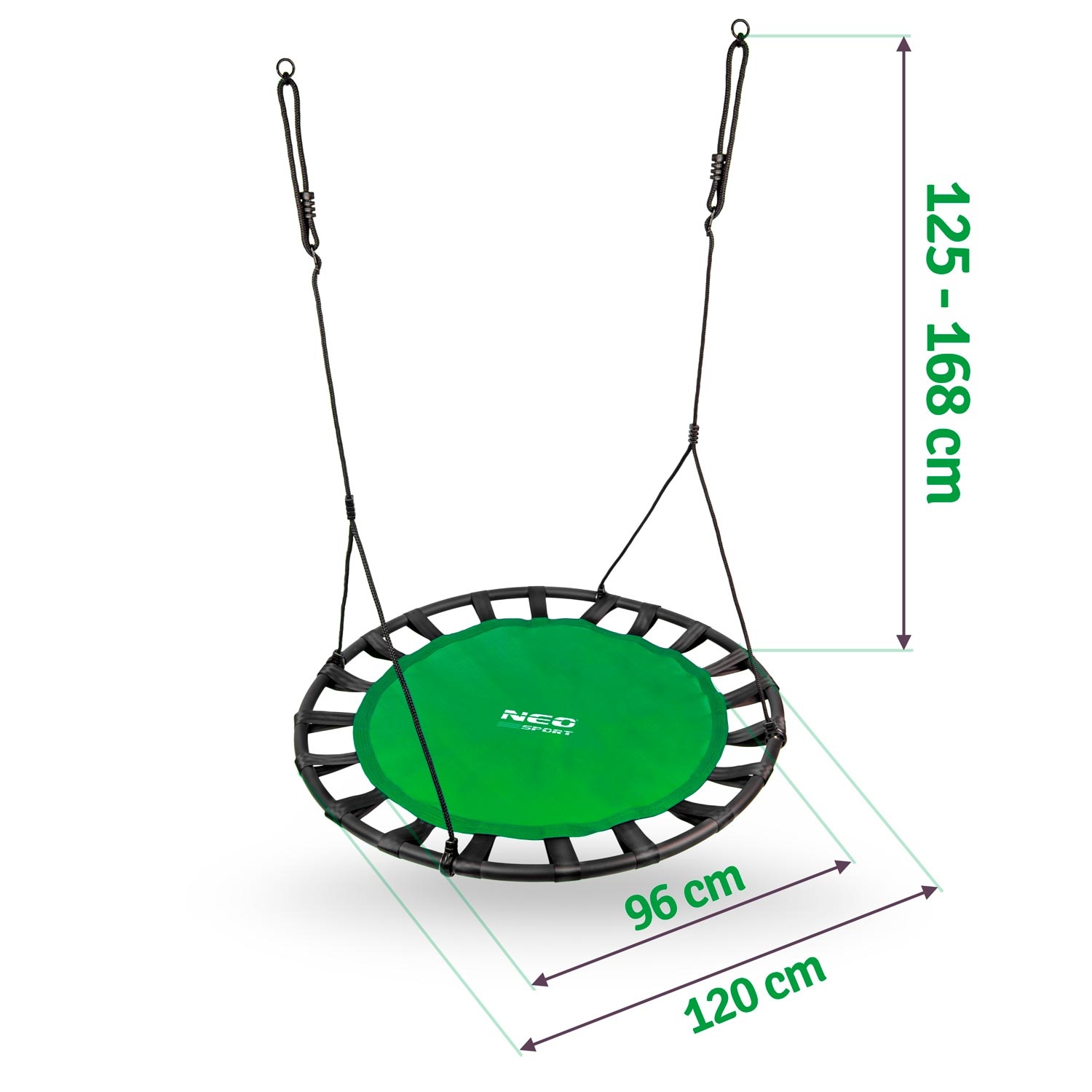 Nestschommel XXL Groen - 120 cm - Extra sterk