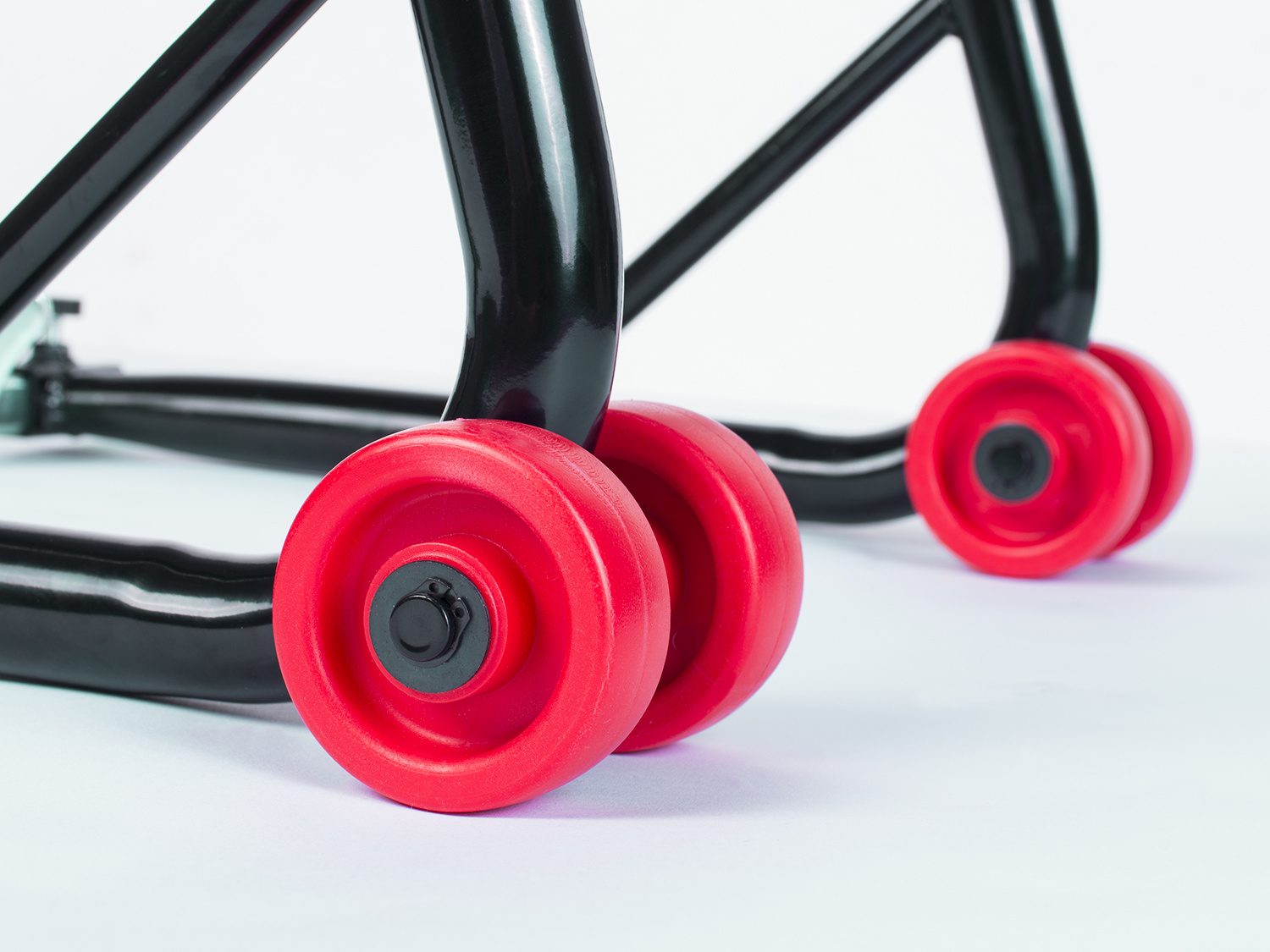 Motorstandaard set voor + achter - tot 200 kg - Zwart