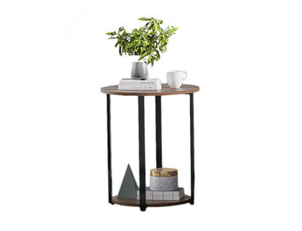Ronde bijzettafel 2 etages - 32 cm - Loft stijl - Kleine Salontafel