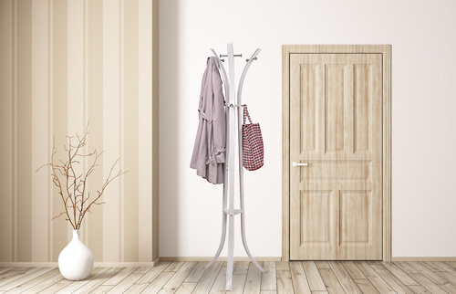 Staande kapstok 3 poten - 180cm - Wit Metaal