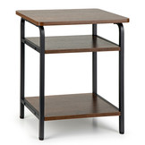 Bijzettafel 3 etages - Rechthoek - 40x30x47 cm - Loft stijl