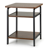 Bijzettafel 3 etages - Rechthoek - 40x30x47 cm - Loft stijl