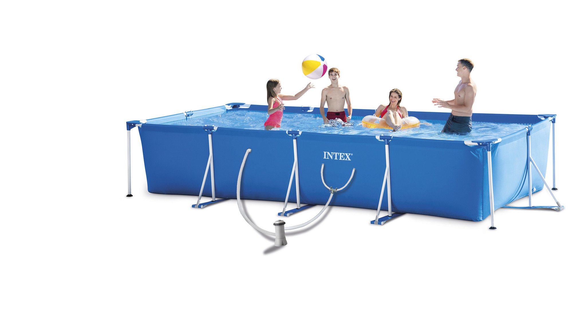 Medicinaal gezond verstand Nu Viking Choice Intex zwembad 450 x 220 x 84 cm met pomp - Blauw -  Opzetzwembad - VC-Lifestyle