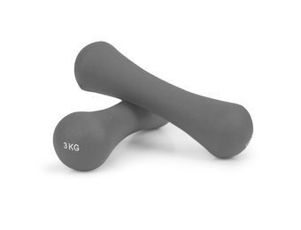 Dumbbell set 6 kg - 2 x 3kg - Neopreen - Grijs - Fitness gewichten