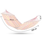 Tuinhangmat 200x100 - Rood oranje gestreept